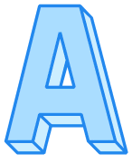 Free A - 3D letter., 3d text, 3d font, lettering, colorful, stencil, alphabet, letter, number, font, pattern, template, clipart, printable alphabet letters and numbers, DIY, bulletin board, vector, svg.