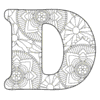 Letter d Adult Coloring pages alphabet and letter coloring sheets printable free stencil, font, clip art, template, large alphabet and number design, print, download, diy crafts.