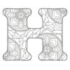Letter h Adult Coloring pages alphabet and letter coloring sheets printable free stencil, font, clip art, template, large alphabet and number design, print, download, diy crafts.