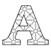 Letter a Coloring Pages Kids and Adults printable free stencil, font, clip art, template, large alphabet and number design, print, download, diy crafts.
