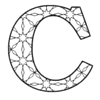 Letter c Coloring Pages Kids and Adults printable free stencil, font, clip art, template, large alphabet and number design, print, download, diy crafts.