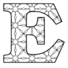 Letter e Coloring Pages Kids and Adults printable free stencil, font, clip art, template, large alphabet and number design, print, download, diy crafts.