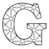 Letter g Coloring Pages Kids and Adults printable free stencil, font, clip art, template, large alphabet and number design, print, download, diy crafts.