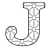 Letter j Coloring Pages Kids and Adults printable free stencil, font, clip art, template, large alphabet and number design, print, download, diy crafts.