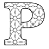 Letter p Coloring Pages Kids and Adults printable free stencil, font, clip art, template, large alphabet and number design, print, download, diy crafts.