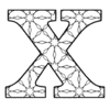Letter x Coloring Pages Kids and Adults printable free stencil, font, clip art, template, large alphabet and number design, print, download, diy crafts.