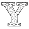 Letter y Coloring Pages Kids and Adults printable free stencil, font, clip art, template, large alphabet and number design, print, download, diy crafts.