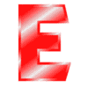 Letter e Alphabet Letters stylish creative letter designs gradient and bevel printable free stencil, font, clip art, template, large alphabet and number design, print, download, diy crafts.