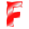 Letter f Alphabet Letters stylish creative letter designs gradient and bevel printable free stencil, font, clip art, template, large alphabet and number design, print, download, diy crafts.