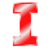 Letter i Alphabet Letters stylish creative letter designs gradient and bevel printable free stencil, font, clip art, template, large alphabet and number design, print, download, diy crafts.