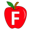 Letter f Apple Clipart Apple alphabet font letters and numbers. printable free stencil, font, clip art, template, large alphabet and number design, print, download, diy crafts.