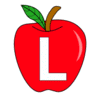 Letter l Apple Clipart Apple alphabet font letters and numbers. printable free stencil, font, clip art, template, large alphabet and number design, print, download, diy crafts.