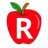 Letter r Apple Clipart Apple alphabet font letters and numbers. printable free stencil, font, clip art, template, large alphabet and number design, print, download, diy crafts.