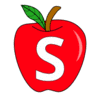 Letter s Apple Clipart Apple alphabet font letters and numbers. printable free stencil, font, clip art, template, large alphabet and number design, print, download, diy crafts.