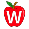 Letter w Apple Clipart Apple alphabet font letters and numbers. printable free stencil, font, clip art, template, large alphabet and number design, print, download, diy crafts.