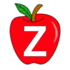 Letter z Apple Clipart Apple alphabet font letters and numbers. printable free stencil, font, clip art, template, large alphabet and number design, print, download, diy crafts.