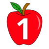 Letter 1 Apple Clipart Apple alphabet font letters and numbers. printable free stencil, font, clip art, template, large alphabet and number design, print, download, diy crafts.