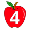 Letter 4 Apple Clipart Apple alphabet font letters and numbers. printable free stencil, font, clip art, template, large alphabet and number design, print, download, diy crafts.