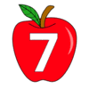 Letter 7 Apple Clipart Apple alphabet font letters and numbers. printable free stencil, font, clip art, template, large alphabet and number design, print, download, diy crafts.
