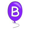 Letter b Balloon Alphabet balloon font, lettering, font generator printable free stencil, font, clip art, template, large alphabet and number design, print, download, diy crafts.