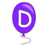 Letter d Balloon Alphabet balloon font, lettering, font generator printable free stencil, font, clip art, template, large alphabet and number design, print, download, diy crafts.