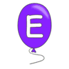 Letter e Balloon Alphabet balloon font, lettering, font generator printable free stencil, font, clip art, template, large alphabet and number design, print, download, diy crafts.