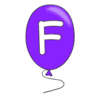 Letter f Balloon Alphabet balloon font, lettering, font generator printable free stencil, font, clip art, template, large alphabet and number design, print, download, diy crafts.