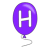 Letter h Balloon Alphabet balloon font, lettering, font generator printable free stencil, font, clip art, template, large alphabet and number design, print, download, diy crafts.