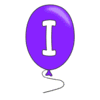 Letter i Balloon Alphabet balloon font, lettering, font generator printable free stencil, font, clip art, template, large alphabet and number design, print, download, diy crafts.