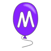 Letter m Balloon Alphabet balloon font, lettering, font generator printable free stencil, font, clip art, template, large alphabet and number design, print, download, diy crafts.
