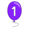 Letter 1 Balloon Alphabet balloon font, lettering, font generator printable free stencil, font, clip art, template, large alphabet and number design, print, download, diy crafts.