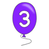 Letter 3 Balloon Alphabet balloon font, lettering, font generator printable free stencil, font, clip art, template, large alphabet and number design, print, download, diy crafts.