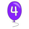 Letter 4 Balloon Alphabet balloon font, lettering, font generator printable free stencil, font, clip art, template, large alphabet and number design, print, download, diy crafts.