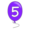 Letter 5 Balloon Alphabet balloon font, lettering, font generator printable free stencil, font, clip art, template, large alphabet and number design, print, download, diy crafts.