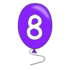 Letter 8 Balloon Alphabet balloon font, lettering, font generator printable free stencil, font, clip art, template, large alphabet and number design, print, download, diy crafts.