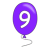 Letter 9 Balloon Alphabet balloon font, lettering, font generator printable free stencil, font, clip art, template, large alphabet and number design, print, download, diy crafts.