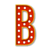 Letter b Broadway font marquee letters with lights printable free stencil, font, clip art, template, large alphabet and number design, print, download, diy crafts.