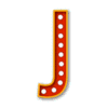 Letter j Broadway font marquee letters with lights printable free stencil, font, clip art, template, large alphabet and number design, print, download, diy crafts.