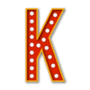 Letter k Broadway font marquee letters with lights printable free stencil, font, clip art, template, large alphabet and number design, print, download, diy crafts.