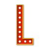 Letter l Broadway font marquee letters with lights printable free stencil, font, clip art, template, large alphabet and number design, print, download, diy crafts.
