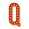 Letter q Broadway font marquee letters with lights printable free stencil, font, clip art, template, large alphabet and number design, print, download, diy crafts.