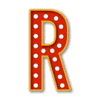Letter r Broadway font marquee letters with lights printable free stencil, font, clip art, template, large alphabet and number design, print, download, diy crafts.