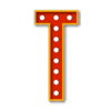 Letter t Broadway font marquee letters with lights printable free stencil, font, clip art, template, large alphabet and number design, print, download, diy crafts.