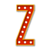 Letter z Broadway font marquee letters with lights printable free stencil, font, clip art, template, large alphabet and number design, print, download, diy crafts.