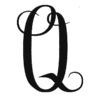 Letter q Calligraphy  cursive capital letter monograms fancy printable free stencil, font, clip art, template, large alphabet and number design, print, download, diy crafts.