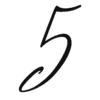 Letter 5 Calligraphy  cursive capital letter monograms fancy printable free stencil, font, clip art, template, large alphabet and number design, print, download, diy crafts.