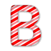 Letter b Candy Cane Clipart 3D Christmas font, stripes, lettering  printable free stencil, font, clip art, template, large alphabet and number design, print, download, diy crafts.