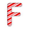 Letter f Candy Cane Clipart 3D Christmas font, stripes, lettering  printable free stencil, font, clip art, template, large alphabet and number design, print, download, diy crafts.
