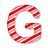 Letter g Candy Cane Clipart 3D Christmas font, stripes, lettering  printable free stencil, font, clip art, template, large alphabet and number design, print, download, diy crafts.