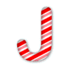 Letter j Candy Cane Clipart 3D Christmas font, stripes, lettering  printable free stencil, font, clip art, template, large alphabet and number design, print, download, diy crafts.